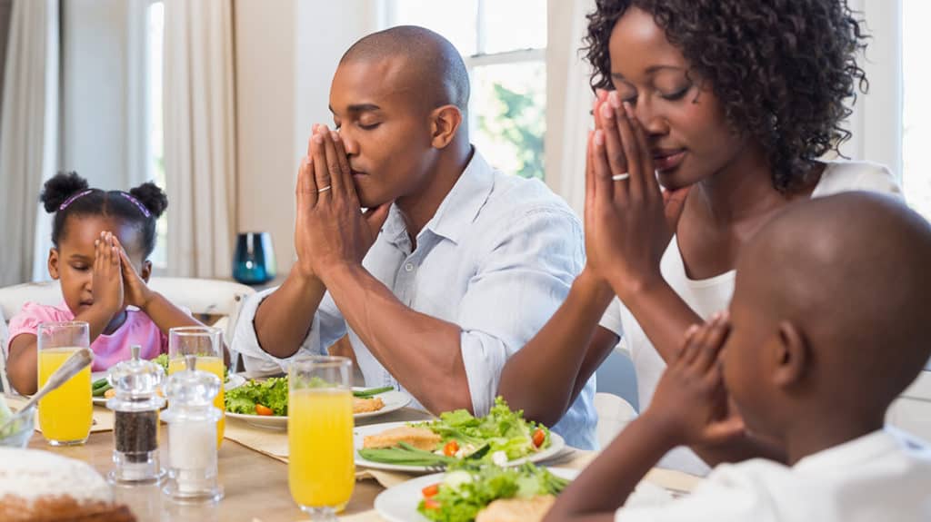 Praying at table