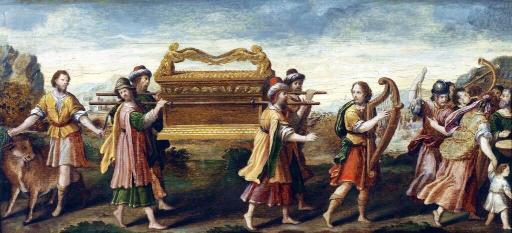Carrying the ark, a 1920 piece of art, by anonymous artist.