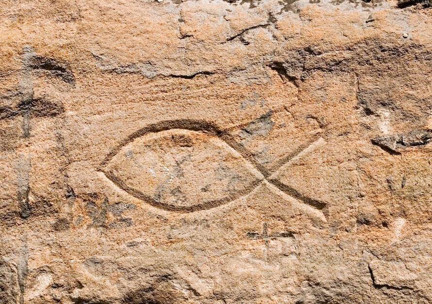 Ichthys in stone