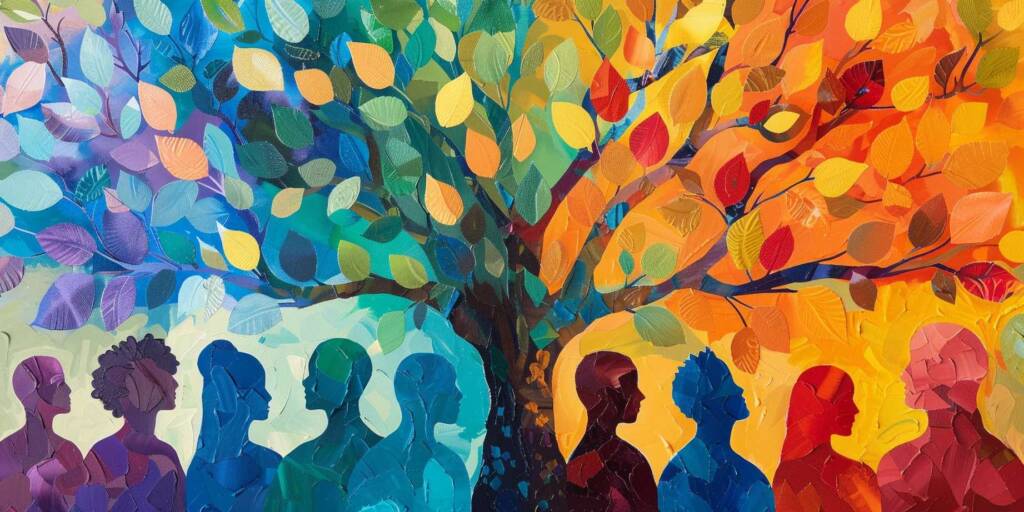 tree connecting humans