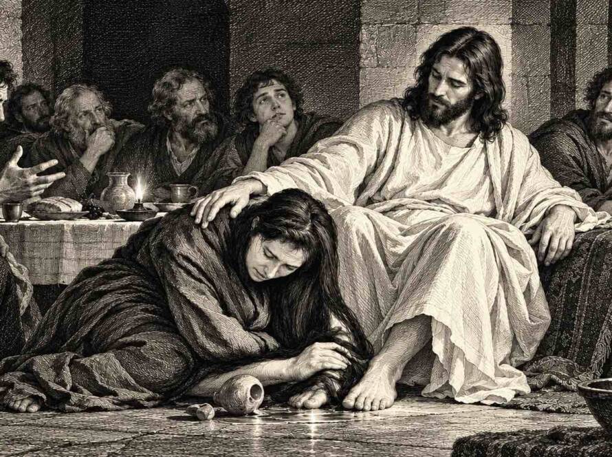Mary of Bethany anoints Jesus